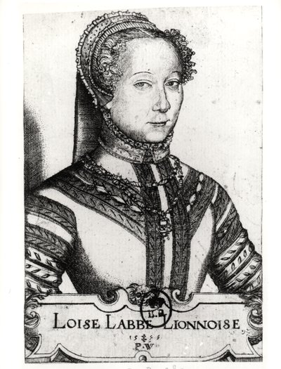 Louise Labe (c.1524-66) La Belle Cordiere, 1555 by Pierre Woeiriot de Bouzey